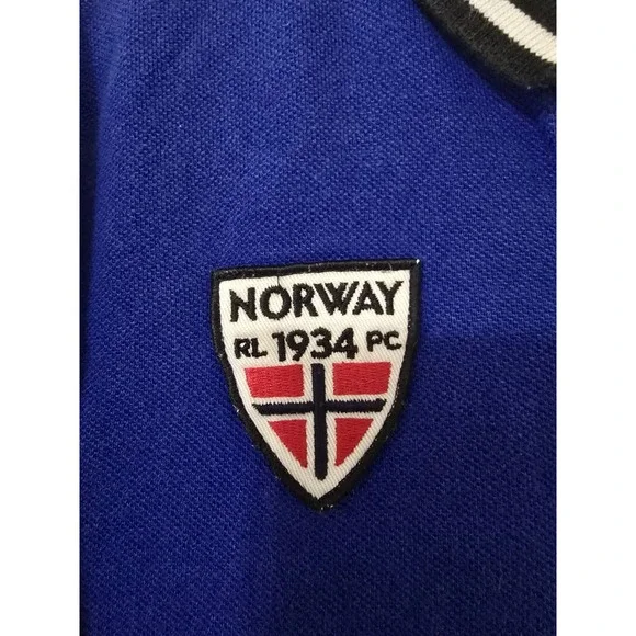 POLO RALPH LAUREN BOYS SHIRT size Tag Missing Fits M 100% COTTON NORWAY BIG PONY - Picture 4 of 6